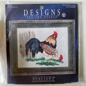 Designs For The Needle‎ Rooster Cross Stitch Kit In The Country #5325 NEW 1998